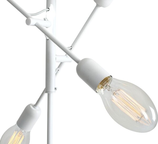 Nordic Design Bílá kovová stojací lampa Dogi 4