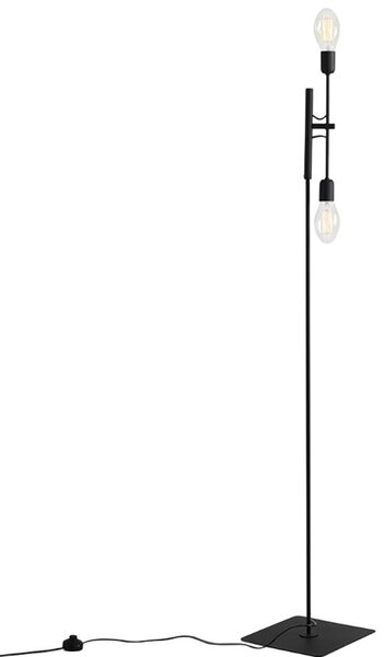 Nordic Design Černá kovová stojací lampa Dogi 2 160 cm