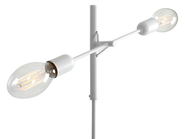 Nordic Design Bílá kovová stojací lampa Dogi 2