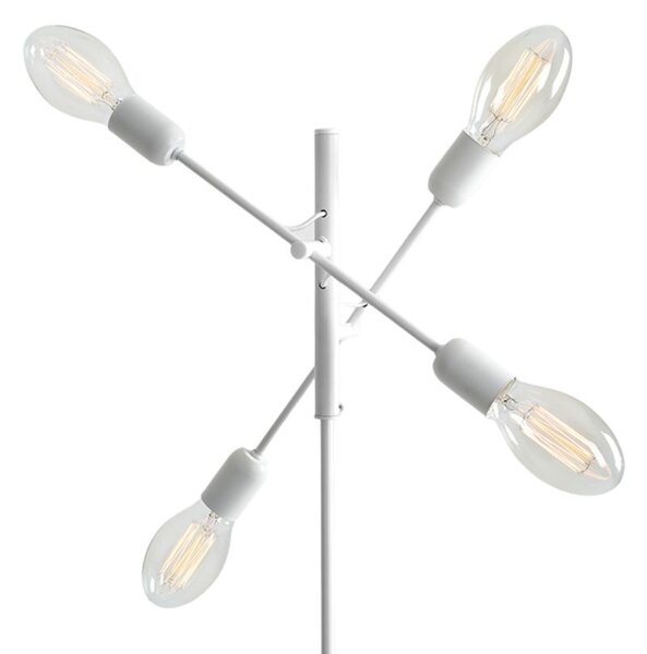 Nordic Design Bílá kovová stojací lampa Dogi 4