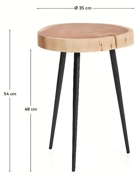 Kave Home Dřevěný odkládací stolek Tanive 35 cm