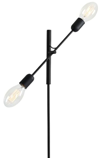 Nordic Design Černá kovová stojací lampa Dogi 2 160 cm