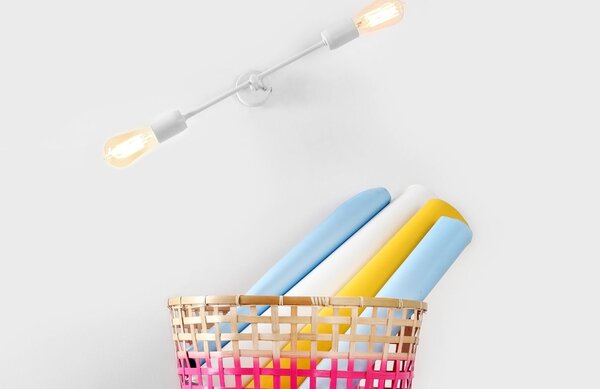 Nordic Design Bílé kovové nástěnné svítidlo Dogi 2 S