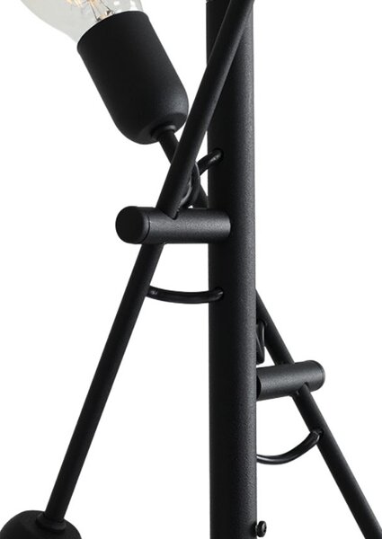 Nordic Design Černá kovová stojací lampa Dogi 4