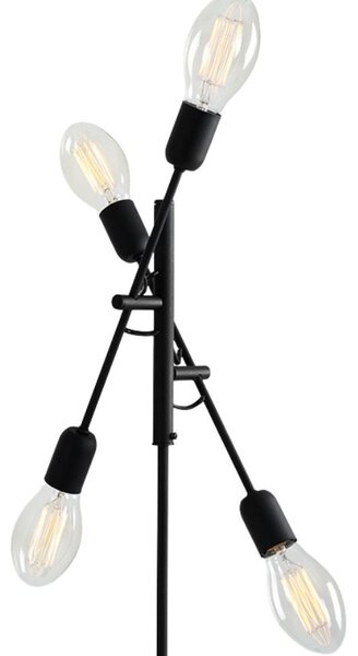 Nordic Design Černá kovová stojací lampa Dogi 4