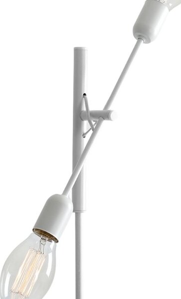Nordic Design Bílá kovová stojací lampa Dogi 2
