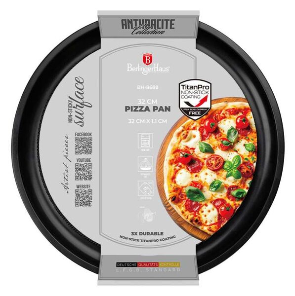 Pánev na pizzu s titanovým povrchem 32cm Anthracite Collection
