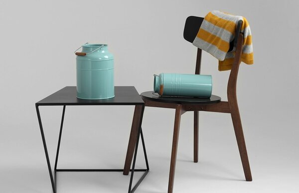 Nordic Design Černý kovový konferenční stolek Nara 50x50 cm