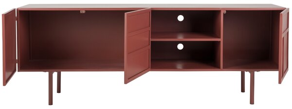 -25 % Dny MOMENTI– White Label Červená kovová komoda WLL DAVIS 105 x 36 cm