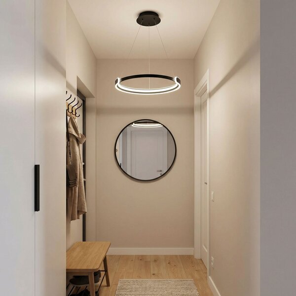 Toolight Toolight, LED stropní svítidlo 50cm, 48W, 4000K, 2500lm, APP1927-CP, černá, OSW-66067