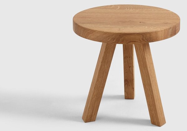 Nordic Design Přírodní masivní odkládací stolek Tre Ø 40 cm