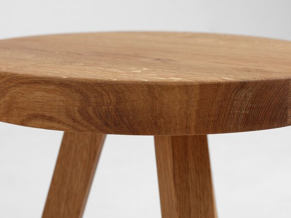 Nordic Design Přírodní masivní odkládací stolek Tre Ø 40 cm