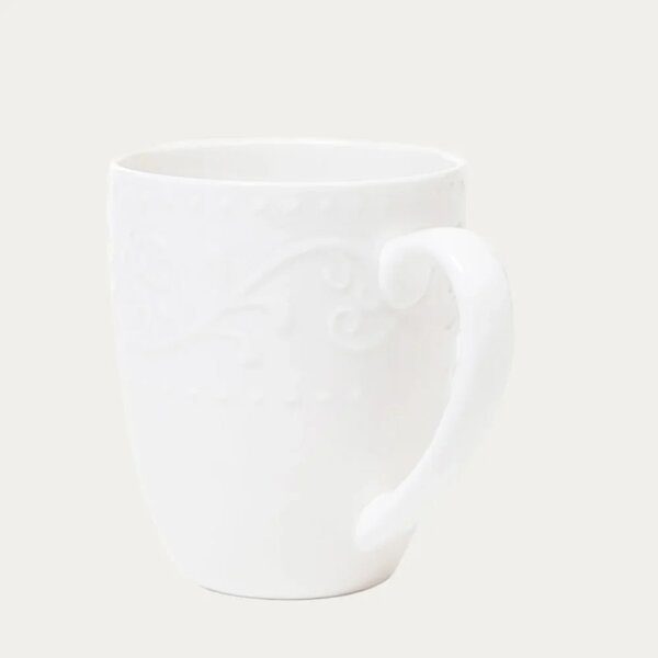 Porcelánový bílý hrnek Sněhová vánice 370 ml