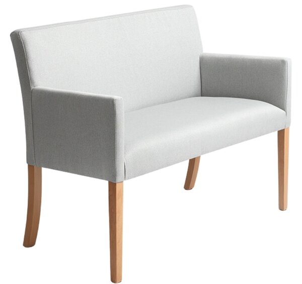 Nordic Design Světle šedá látková jídelní lavice Wilson 110 cm