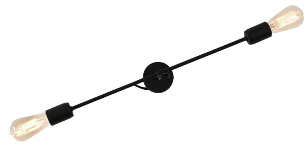 Nordic Design Černé kovové nástěnné svítidlo Dogi 2 L