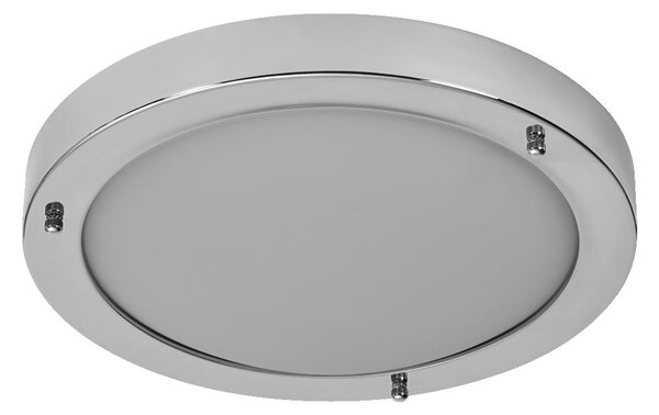 Stříbrné koupelnové LED stropní svítidlo E27 CLASSIC ROUND