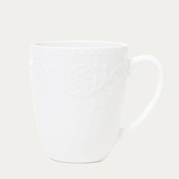 Porcelánový bílý hrnek Sněhová vánice 370 ml