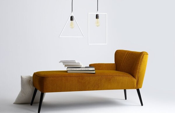 Nordic Design Bílé kovové závěsné světlo Paris 40 x 25 cm