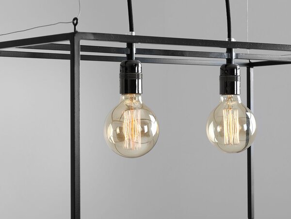 Nordic Design Černé kovové závěsné světlo Weric M 35 cm