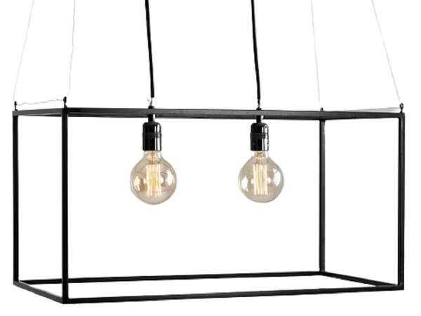 Nordic Design Černé kovové závěsné světlo Weric M 35 cm