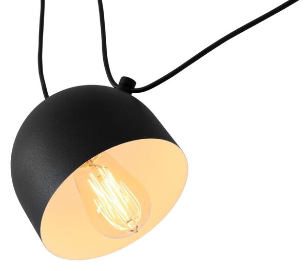 Nordic Design Černé kovové závěsné světlo Pop 4