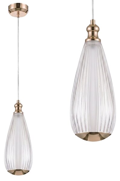 Toolight Rea, Závěsné stropní svítidlo LHJ120-CP light rose gold, OSW-03258
