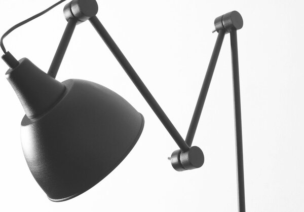 Nordic Design Černá kovová nástěnná lampa Cobain I