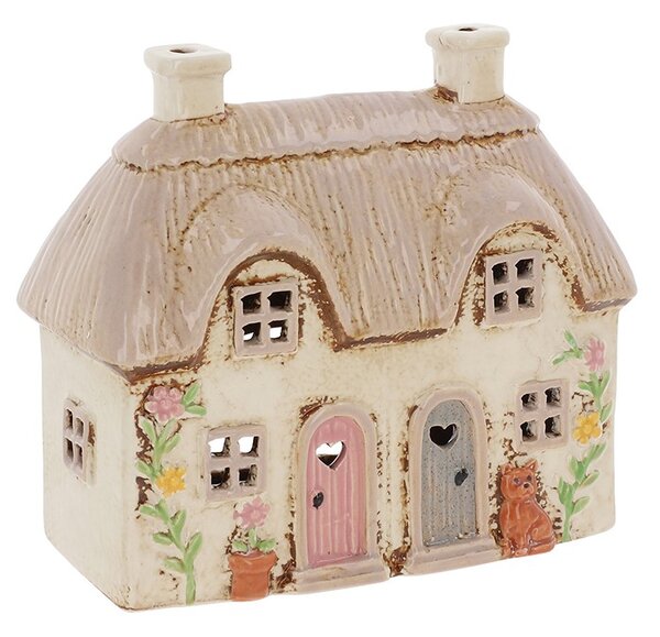 Keramický svícen Domek 16 cm