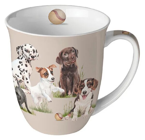 Porcelánový hrnek Štěňátka 400 ml