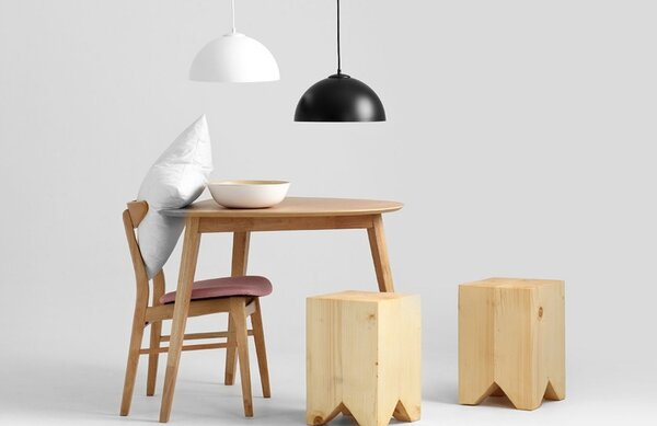 Nordic Design Bílo měděné závěsné světlo Darly 35 cm