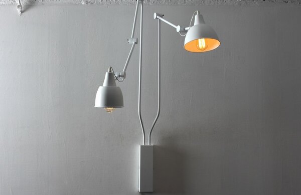 Nordic Design Bílá kovová nástěnná lampa Cobain II