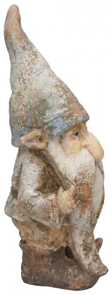 Keramický zahradní trpaslík s dlouhými vousy – Stojící strážce 58 cm