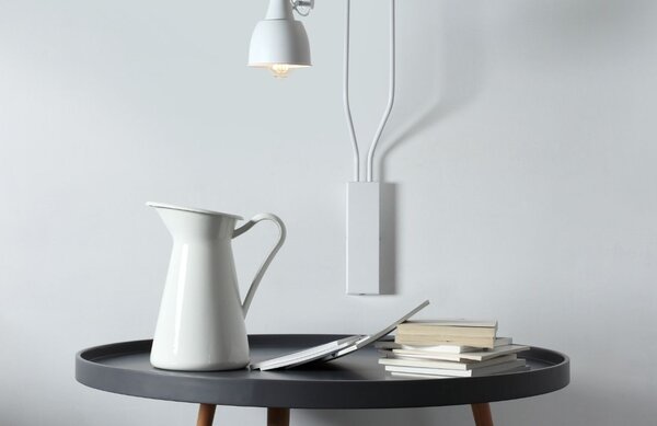 Nordic Design Bílá kovová nástěnná lampa Cobain II
