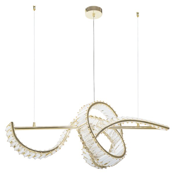 Toolight Toolight, LED závěsné stropní svítidlo 80cm, SWE082-CP, zlatá, OSW-30211