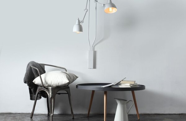 Nordic Design Bílá kovová nástěnná lampa Cobain II