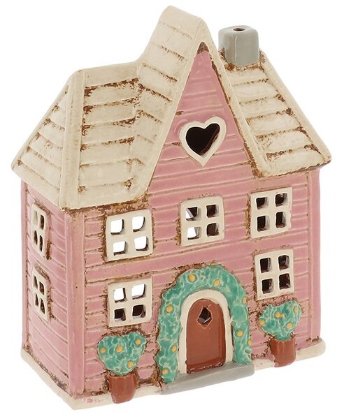 Keramický svícen Domek 21 cm