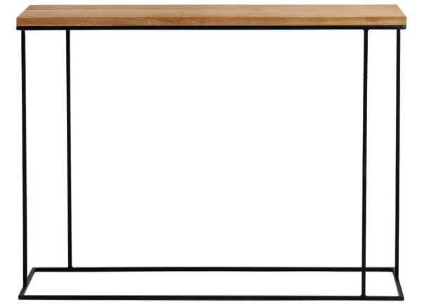 Nordic Design Dubový toaletní stolek Valter s černou podnoží 100x30 cm