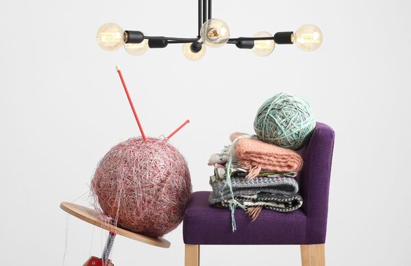 Nordic Design Černé kovové závěsné světlo Trimo 41 cm