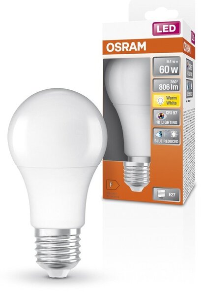 LED žárovka CRI 97 E27 9.4 W STAR, teplá bílá