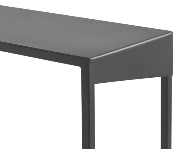 Nordic Design Černý kovový toaletní stolek Narvik 100 x 35 cm