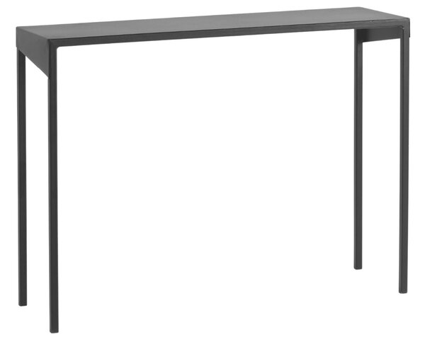 Nordic Design Černý kovový toaletní stolek Narvik 100 x 35 cm