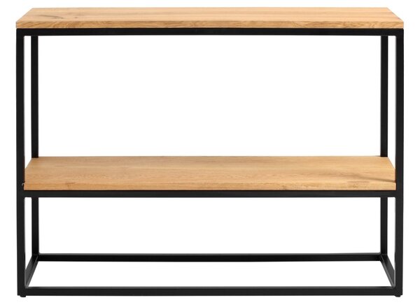 Nordic Design Dubový toaletní stolek Julia 100 x 30 cm II. s černou podnoží