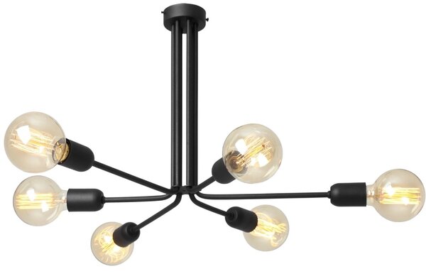 Nordic Design Černé kovové závěsné světlo Trimo 41 cm