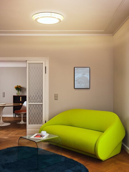 Bílé spirálové LED stropní svítidlo ORBIS 500mm, teplá bílá
