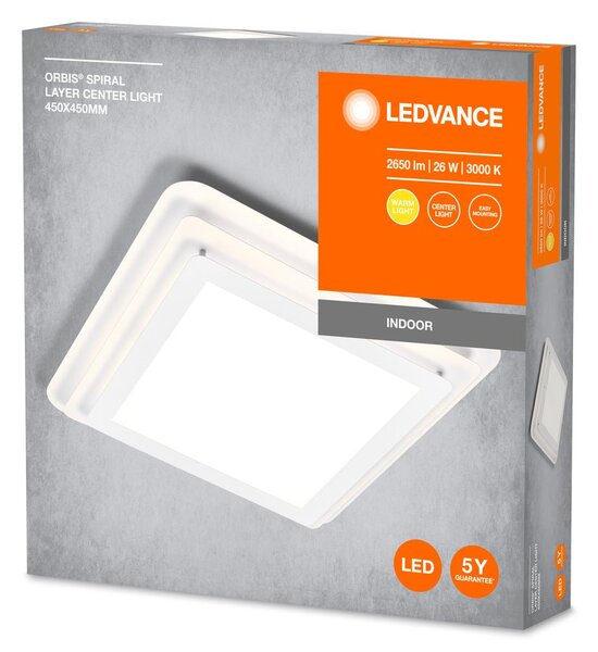 Vrstvené LED stropní svítidlo 450 x 450 ORBIS, teplá bílá