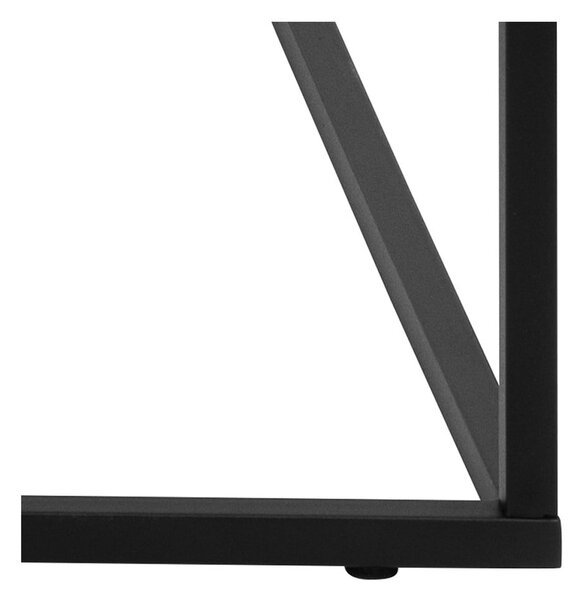 Černý konferenční stolek s deskou v dekoru mramoru 55x110 cm Barossa – Actona