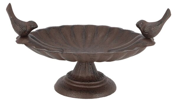Napajedlo pro ptáky na noze Livia, 13,1x19,9 cm, litina, hnědá
