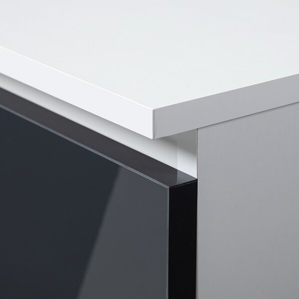 Ak furniture Komoda Kuba 120 cm bílá/grafitová