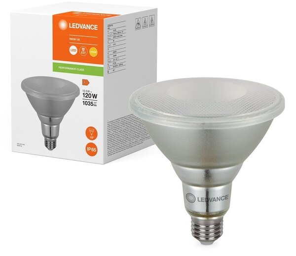Reflektorová LED bodovka E27 PAR38 15°, telá bílá