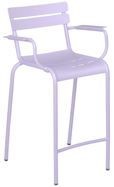 Fialová kovová barová židle Fermob Luxembourg 69,5 cm